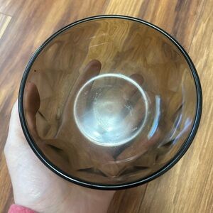 Vintage Pyrex Ovenware Smoky Glass Serving Bowl - Brown-Tinted